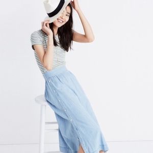 Madewell Chambray Midi Skirt